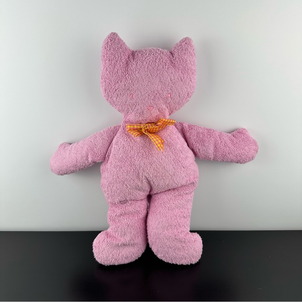 North American Bear Co Pancake Pastel Pink Bear Flat Teddy Plush Lovey 2002